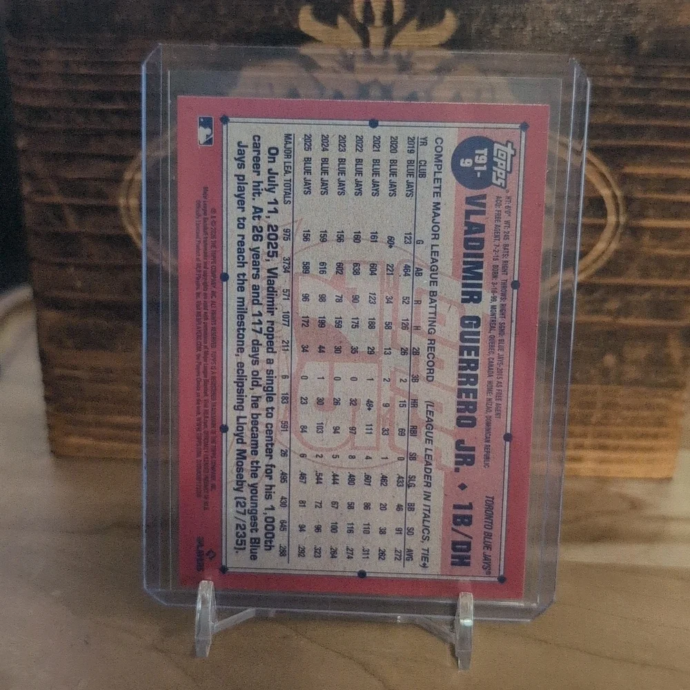 2026 Topps Vladimir Guerrero Jr. 75th Anniversary Silver Crackle Blue Jays - Picture 2 of 2